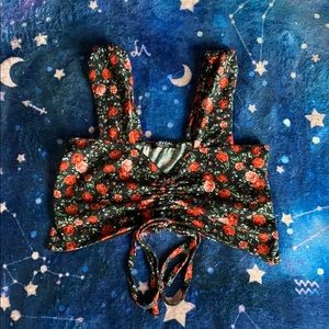 Floral Super Cropped Top